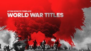 World War Cinematic Titles Video Displays template preview