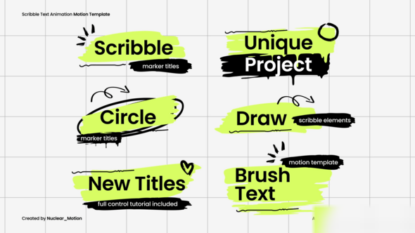Videohive Scribble Text Animation 58241727 Titles template preview