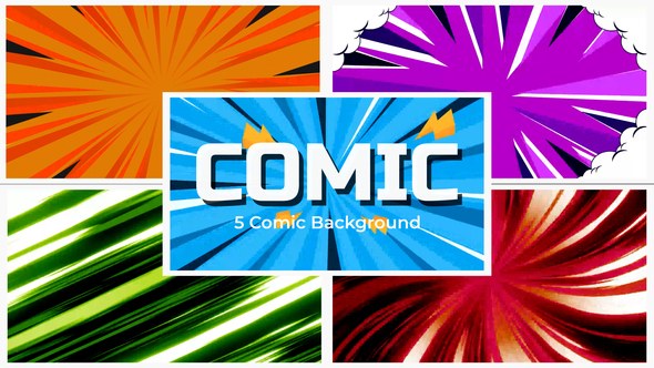 Videohive Comic Background Elements template preview
