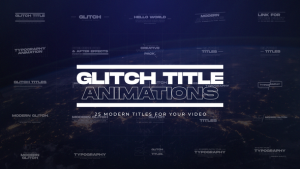 Videohive 25 Glitch Titles Titles template preview