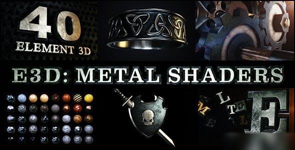 Videohive E3D: Metal Shaders for Element 3D Titles template preview