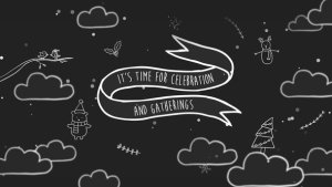 Christmas Cartoon Greeting Video Displays template preview