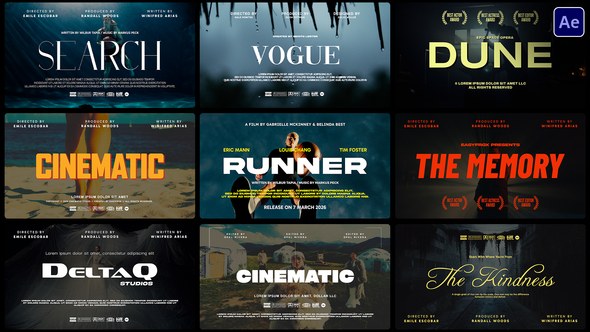 Videohive Cinematic Titles 60409029 Titles template preview