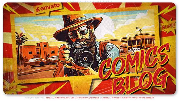 Videohive Comics Blog Opener Openers template preview
