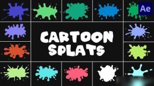 Videohive Cartoon Splats for After Effects Openers template preview