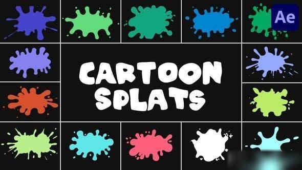 Videohive Cartoon Splats for After Effects Openers template preview