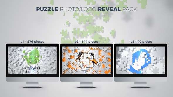 Videohive Puzzle Photo / Logo Reveal Pack Logo Stings template preview