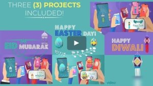 Videohive Happy Easter Day - Diwali - Eid Mubarak - Social Share Ramadan template preview