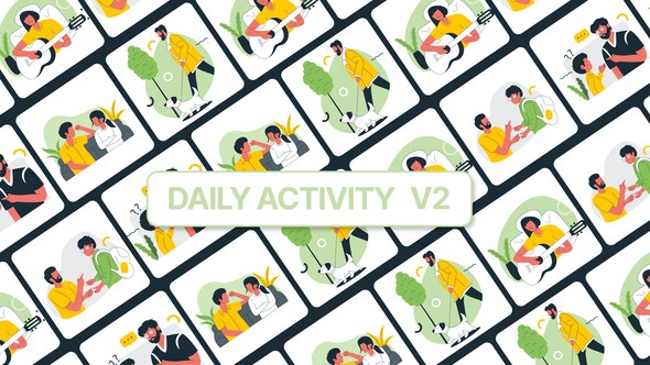 Videohive Daily Activity Icon Animation Elements template preview