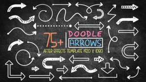 Videohive 75 Doodle Arrow Pack After Effects Elements template preview