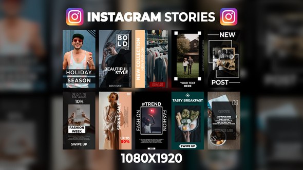 Instagram Stories | Premiere Pro (MOGRT) Premiere Pro template preview