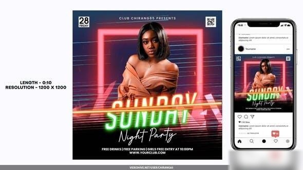 Videohive Night Club Flyer v5 Openers template preview