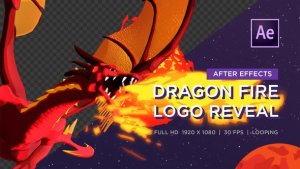 Videohive Dragon Fire Logo Reveal Logo Stings template preview