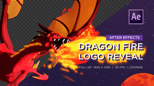 Videohive Dragon Fire Logo Reveal Logo Stings template preview