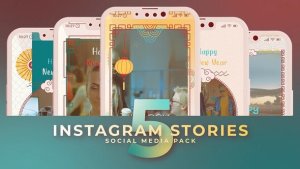Chinese New Year Dragon Instagram Stories MOGRT Premiere Pro Premiere Pro template preview