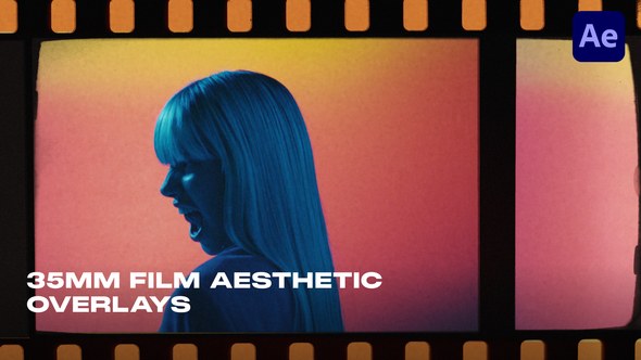 Videohive 35mm Film Aesthetic Overlays Elements template preview