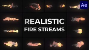 Videohive Realistic Fire Streams for After Effects Elements template preview
