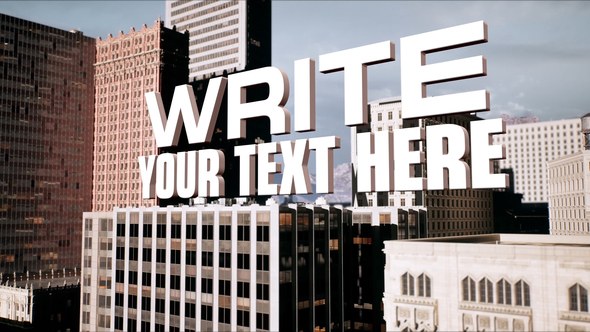 Videohive City 3D Titles Titles template preview