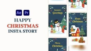 Videohive Merry Christmas Instagram Story 55654655 Elements template preview