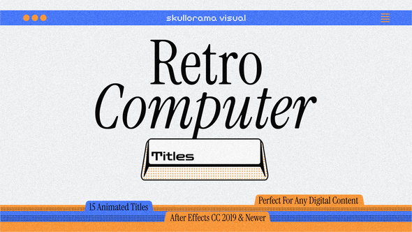 Videohive Retro Computer Titles Titles template preview