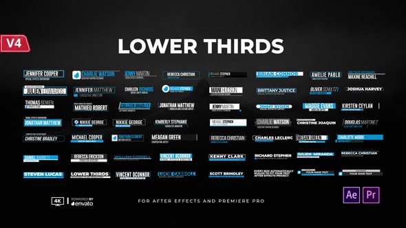 Lower Thirds Video Displays template preview