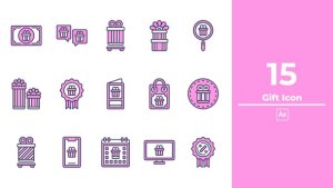 Videohive Gift Icon After Effect Elements template preview