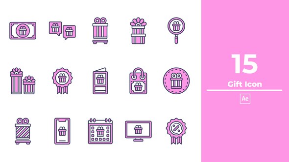 Videohive Gift Icon After Effect Elements template preview
