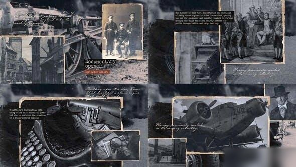 Videohive Vintage Documentary Opener Video Template Openers template preview