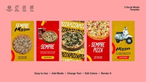 Videohive Hot Pizza Menu Instagram Stories Product Promo template preview