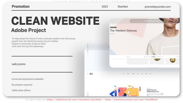 Videohive Clean Website Promote Project Product Promo template preview