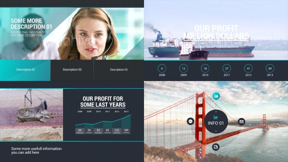 Corporate Presentation Video Displays template preview