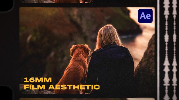 Videohive 16mm Film Aesthetic Overlays Elements template preview