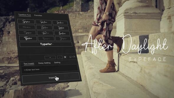 Videohive Animated Typeface - After Daylight Titles template preview