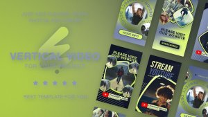Videohive Corporate Sport Vertical Youtube Video Displays template preview