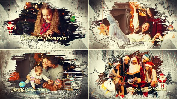 Videohive Christmas Creative Memories Video Displays template preview