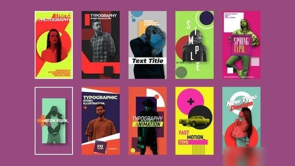 Videohive Modeling Instagram Stories Openers template preview