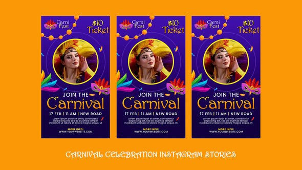 Videohive Carnival Celebration Instagram Stories Openers template preview