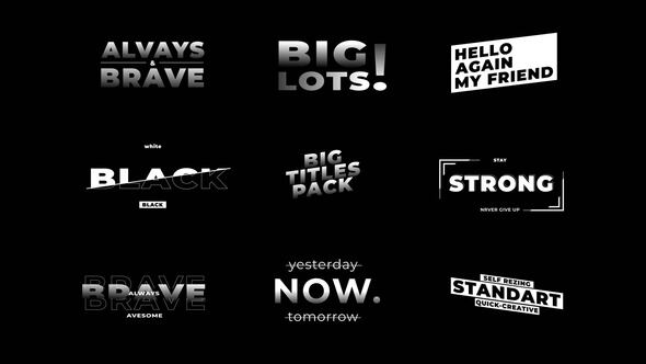 Videohive Big titles | After Effects 44144748 Titles template preview