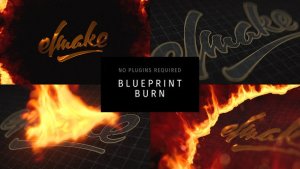 Videohive Blueprint Burn Logo Stings template preview