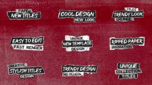 Videohive New Paper Titles 54609950 Titles template preview