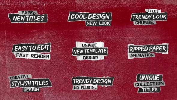 Videohive New Paper Titles 54609950 Titles template preview