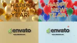 Videohive Ballon style New year And Christmas Logo Reavel Logo Stings template preview