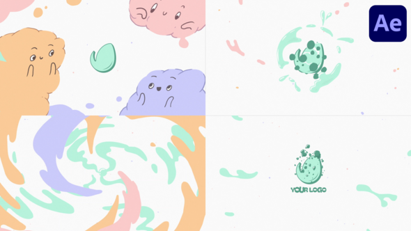 Videohive Clouds Characters Logo for After Effects Logo Stings template preview