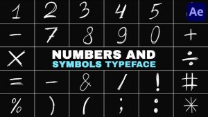 Videohive Numbers and Symbols Typeface | After Effects Elements template preview