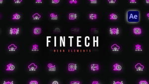 Videohive Fintech Neon Elements Elements template preview
