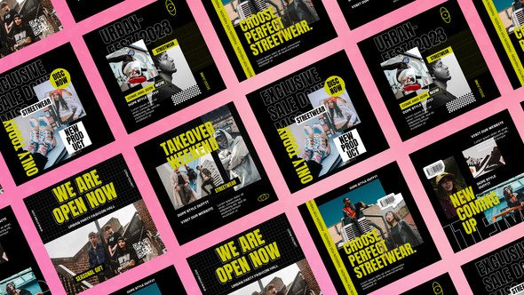 Videohive Puzzle Urban Streetwear Fashion Media Post Product Promo template preview