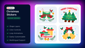 Videohive Christmas Stickers Elements template preview