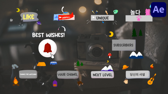 Videohive Cartoon Cute Subscribers for After Effects Titles template preview