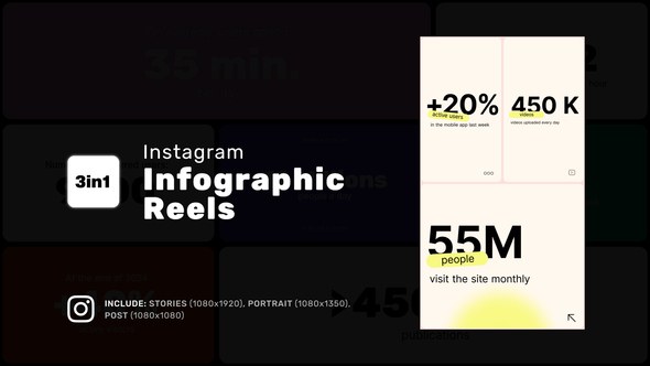 Videohive Infographic Reels 55302410 Infographics template preview