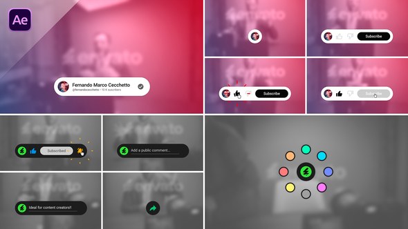 Videohive YouTube Channel Elements 57696176 Elements template preview
